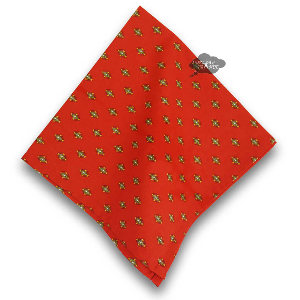 French Provencal napkin - Cotton - Lisa red | Le Cluny