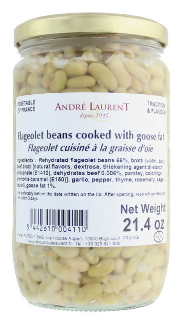 Andre Laurent Flageolet white beans cooked with goose fat