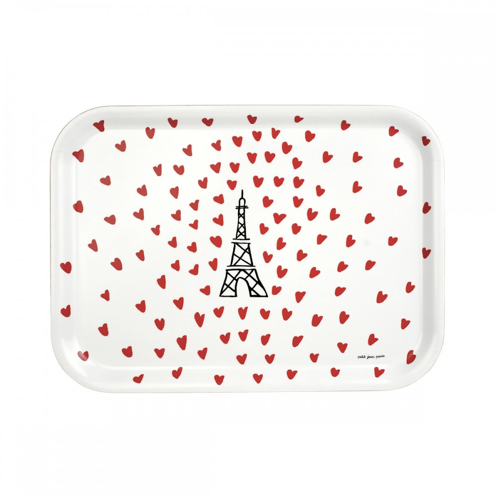 Eiffel Tower heart wooden tray