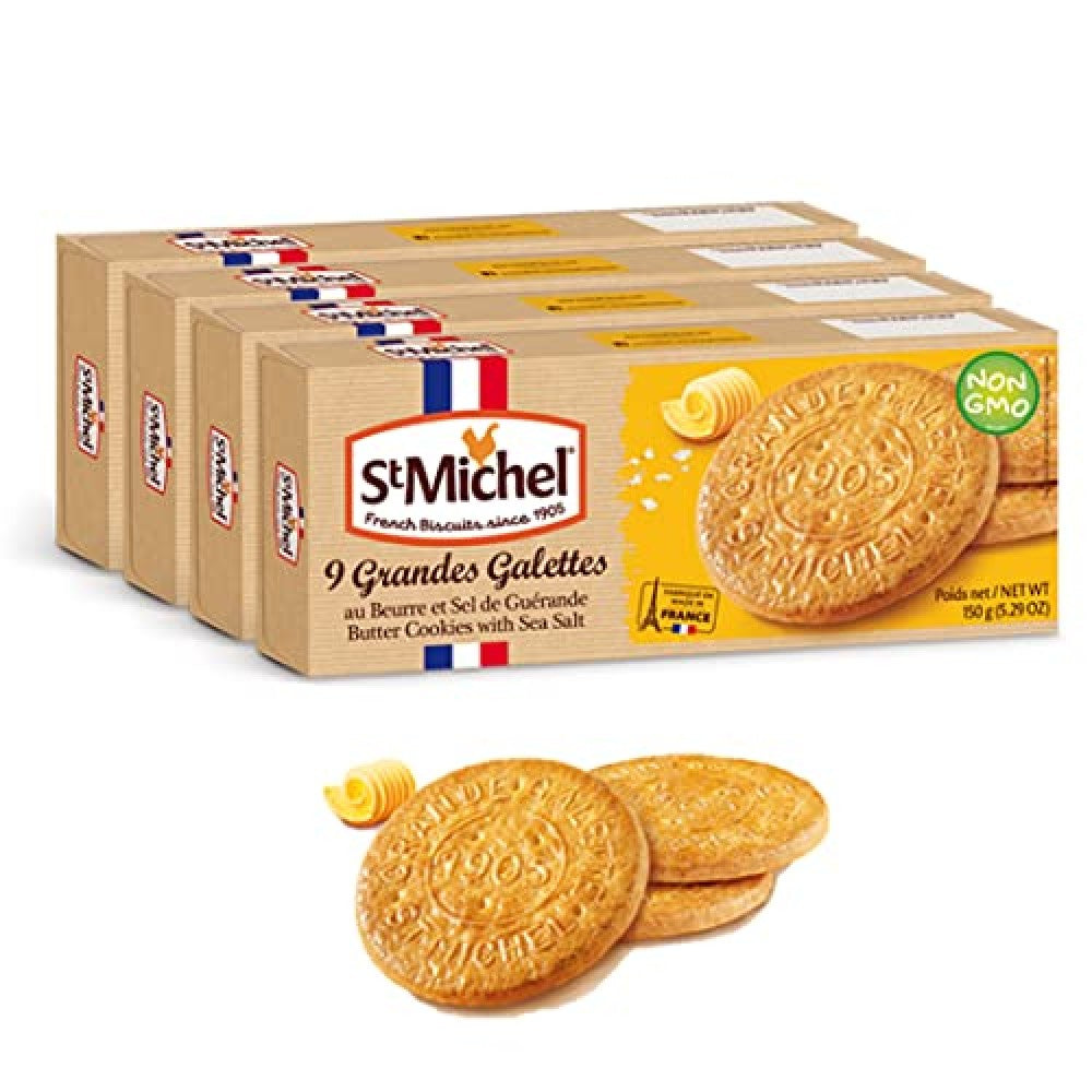 St Michel Large Butter Cookies with Sea Salt