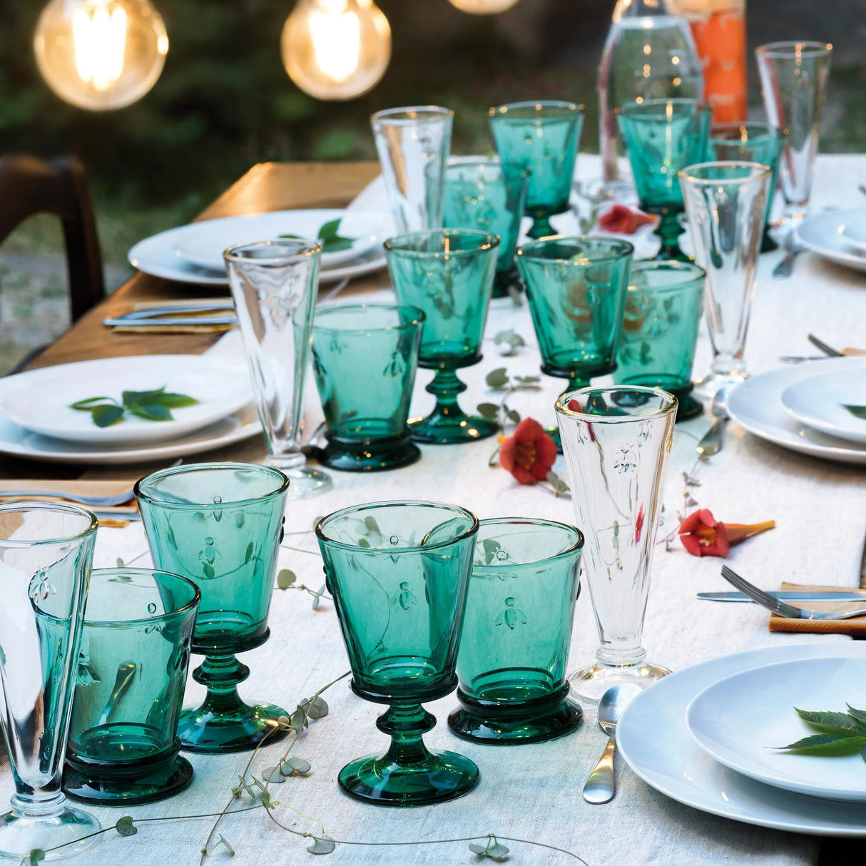 Bee Wine Glass Olive Set-6