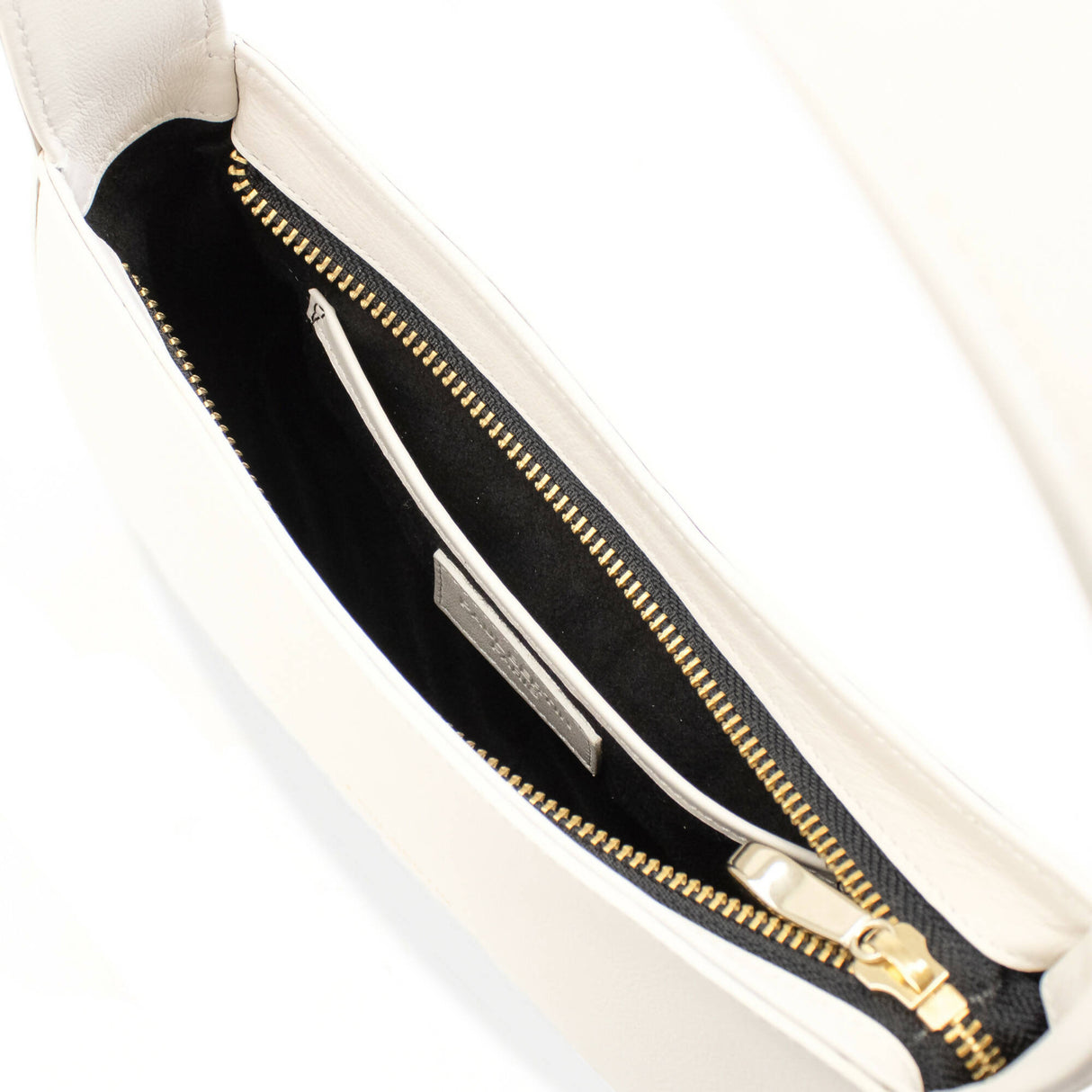 Bobo - withe leather baguette handbag