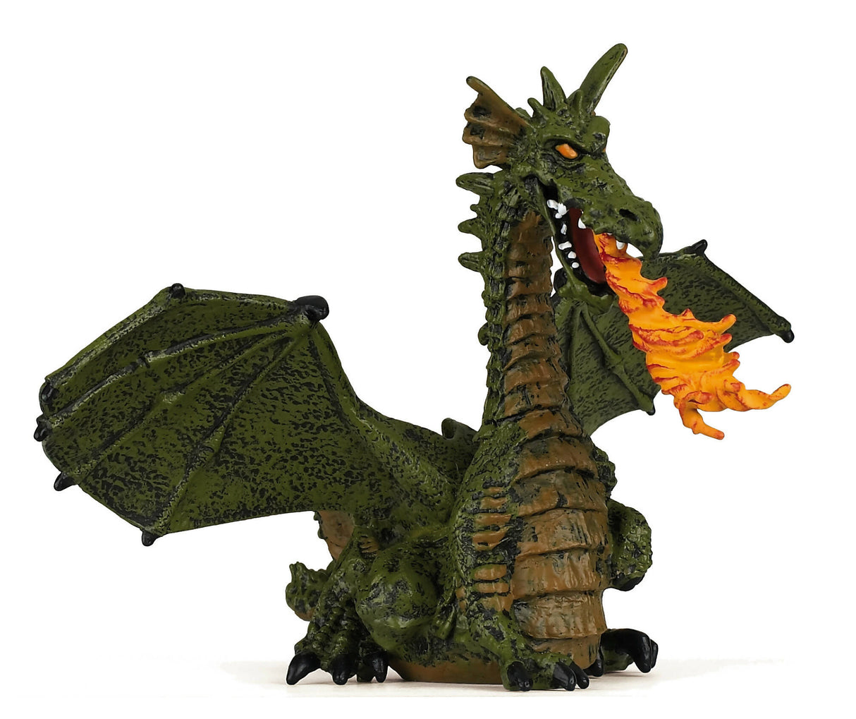 Green winged dragon with flame