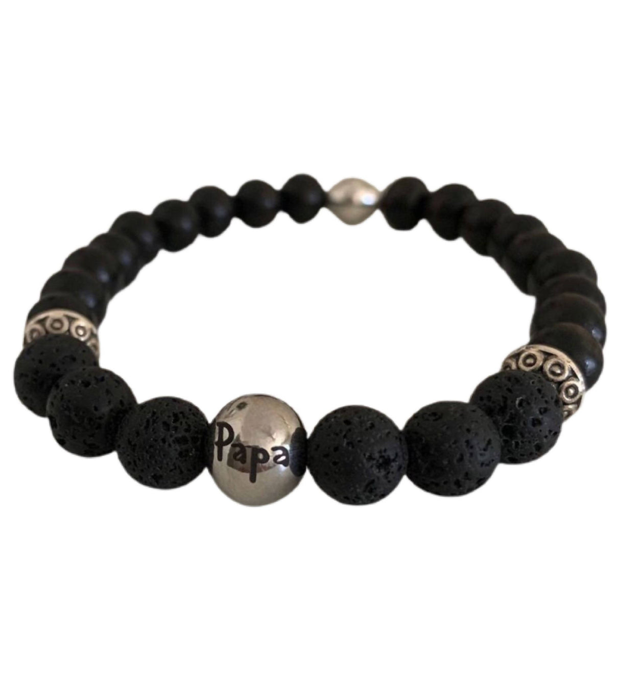 Papa lava bead bracelet