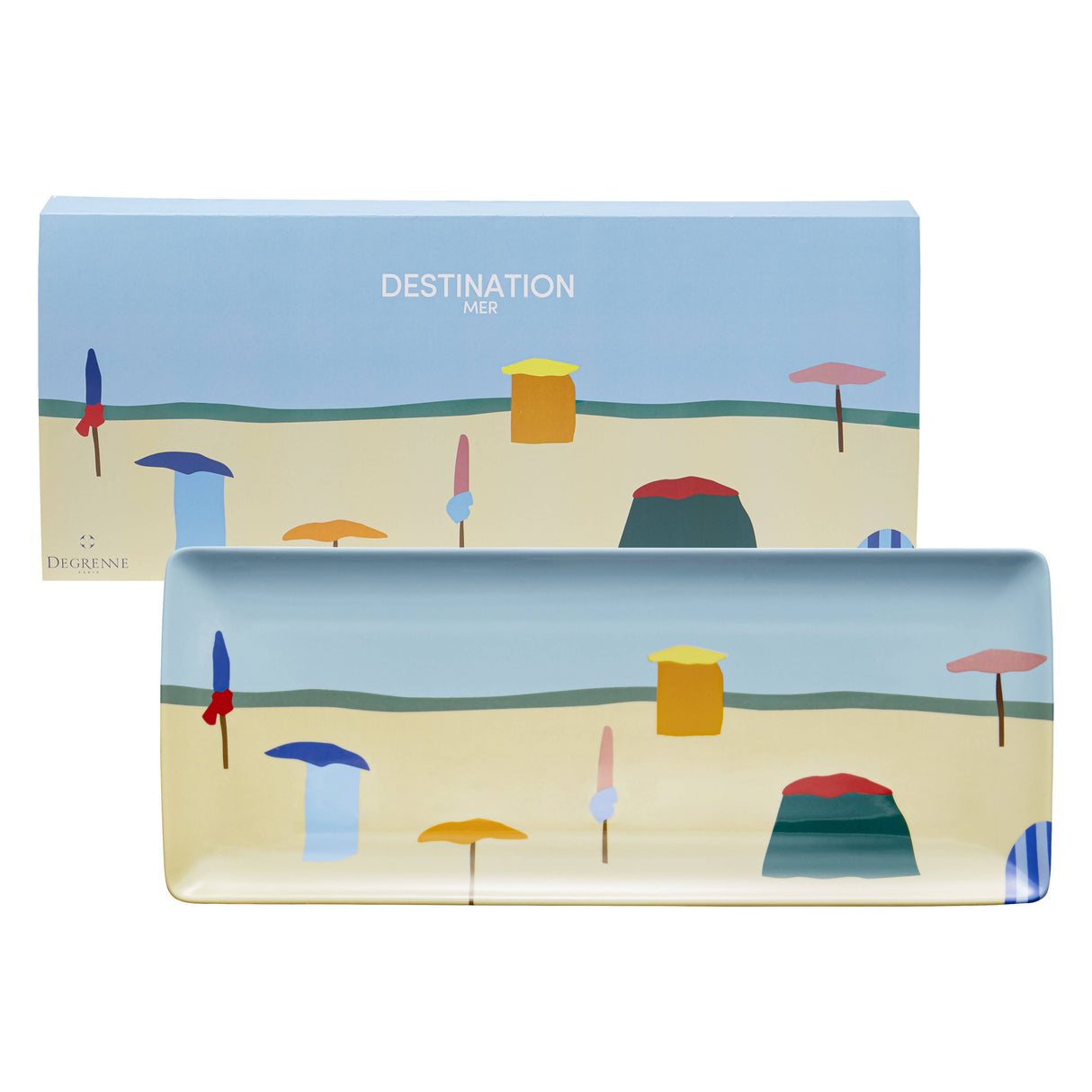 Destination Mer Gift Box of Large Rectangular Share Plate by Degrenne Paris