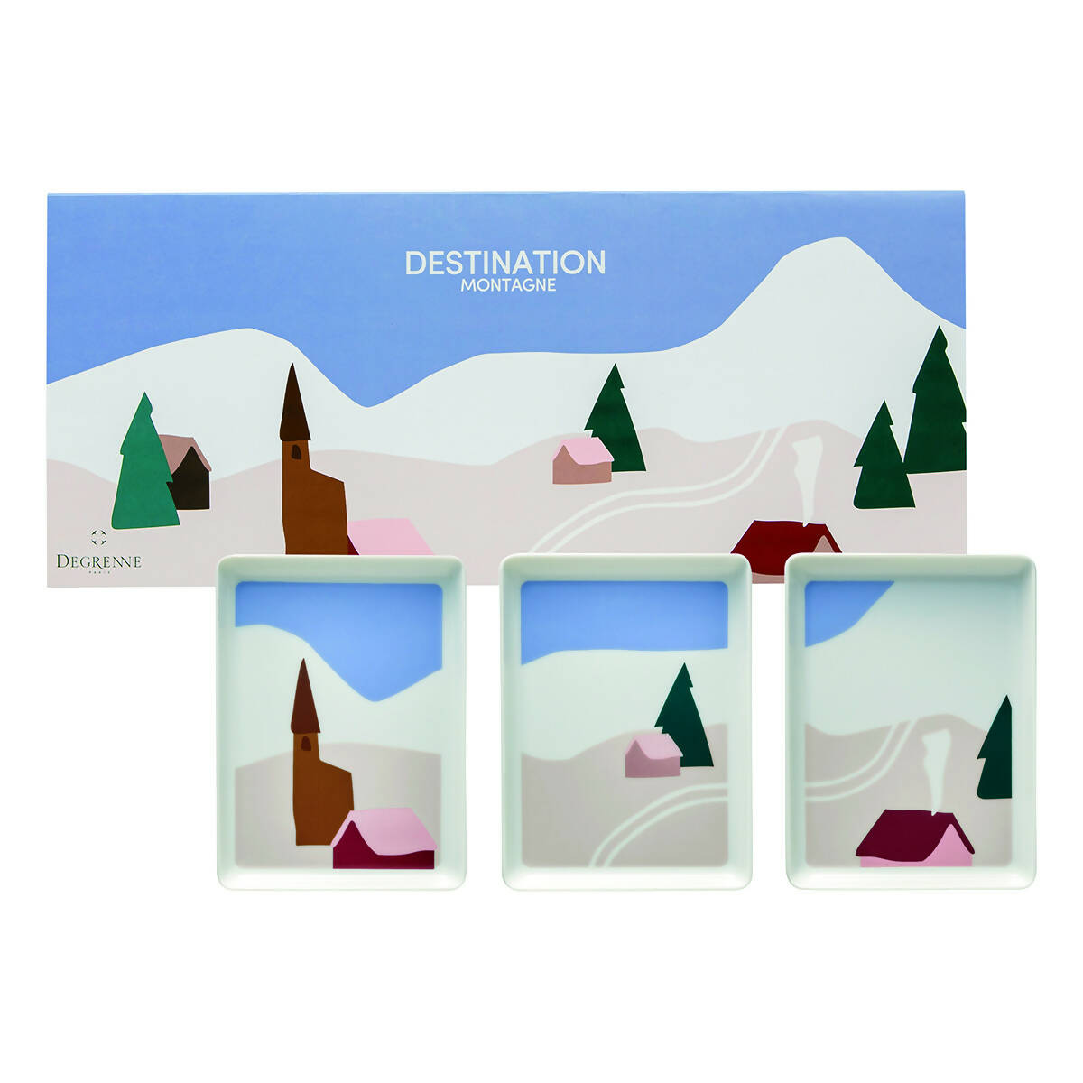 Destination Montagne Gift Box of Small Plates/Trays by Degrenne Paris