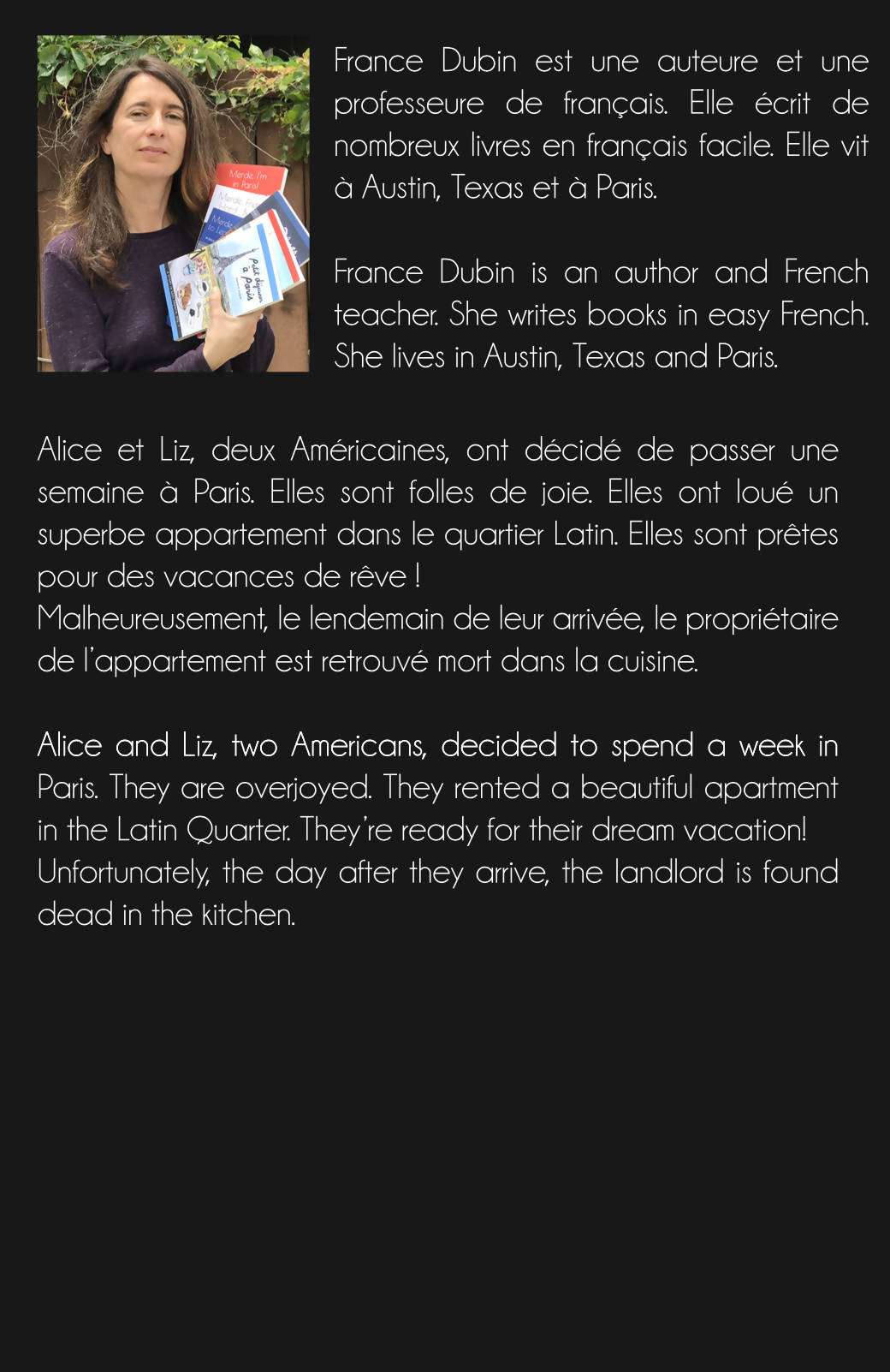 Meurtre rue Saint-Jacques (easy French Murder Mystery)