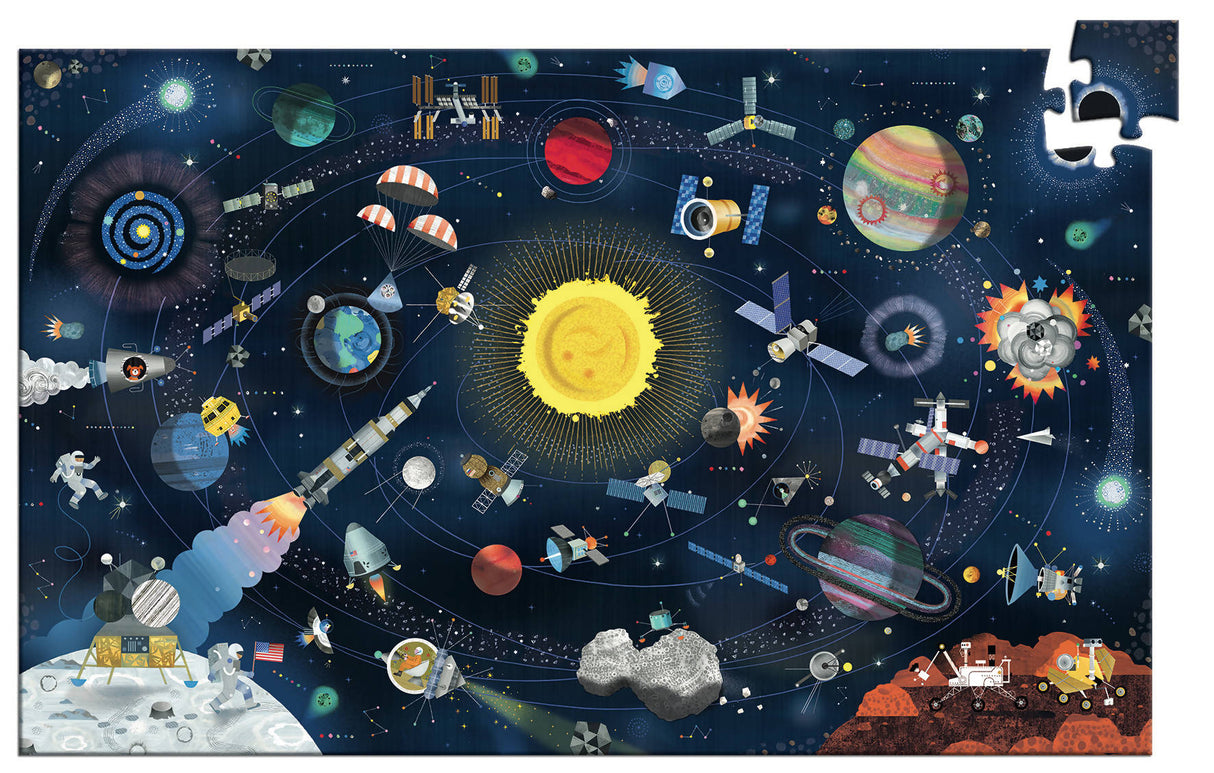 Space +booklet observation puzzle - Djeco