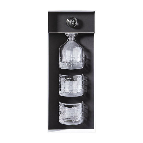 Newport Twist Decanter & Stackable Glasses by Degrenne Paris