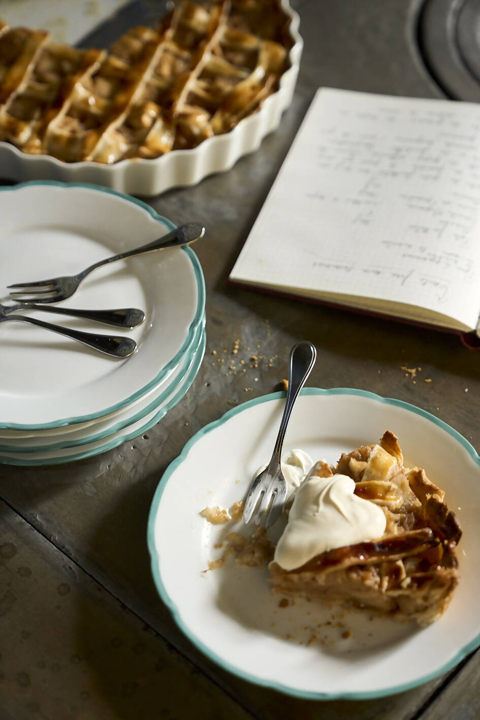 Reminiscence Green Galon - Set of plates by Degrenne Paris