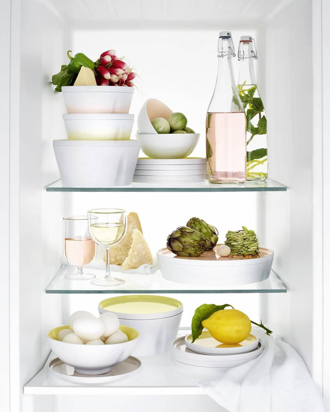 L'Econome by Starck Small Bowl & Dinner Plate by Degrenne Paris