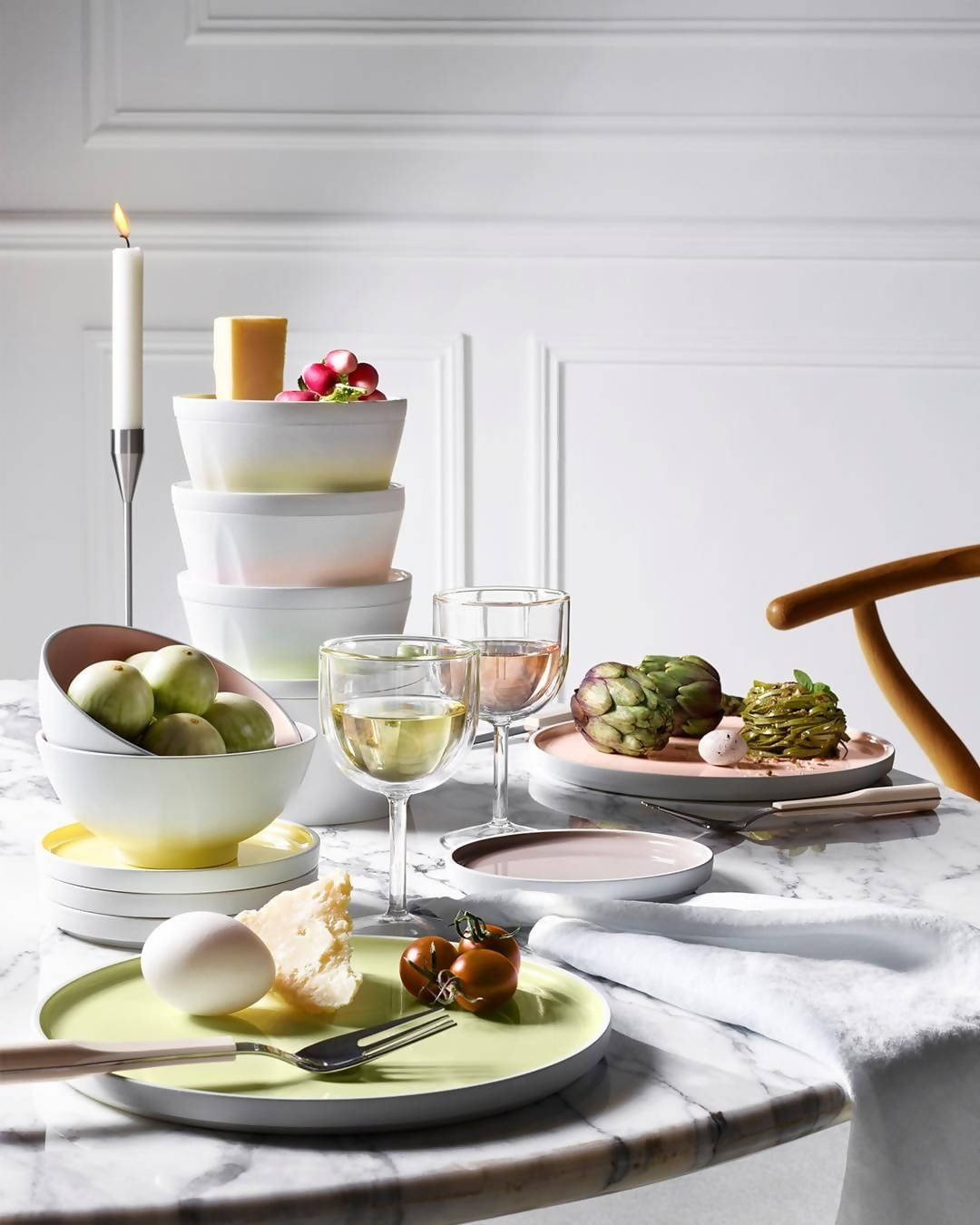 L'Econome by Starck Small Bowl & Dinner Plate by Degrenne Paris