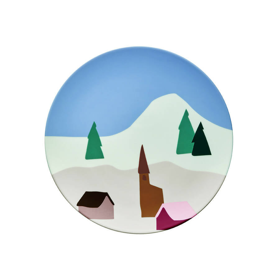 DESTINATION MONTAGNE - Set of 6 round plates 23 cm