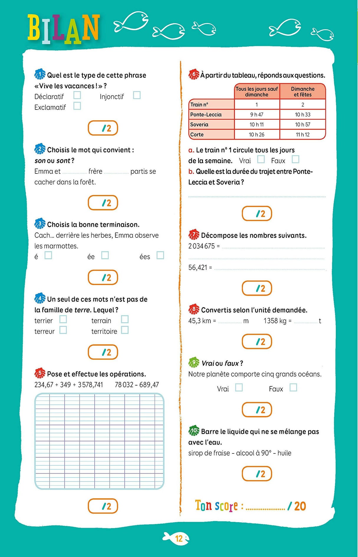 NATHAN – CAHIER DE VACANCES PRIMAIRE CM2 VERS 6ÈME