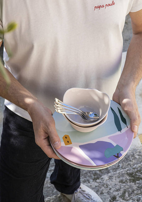 Destination Sud Gift box of round plates by Degrenne Paris