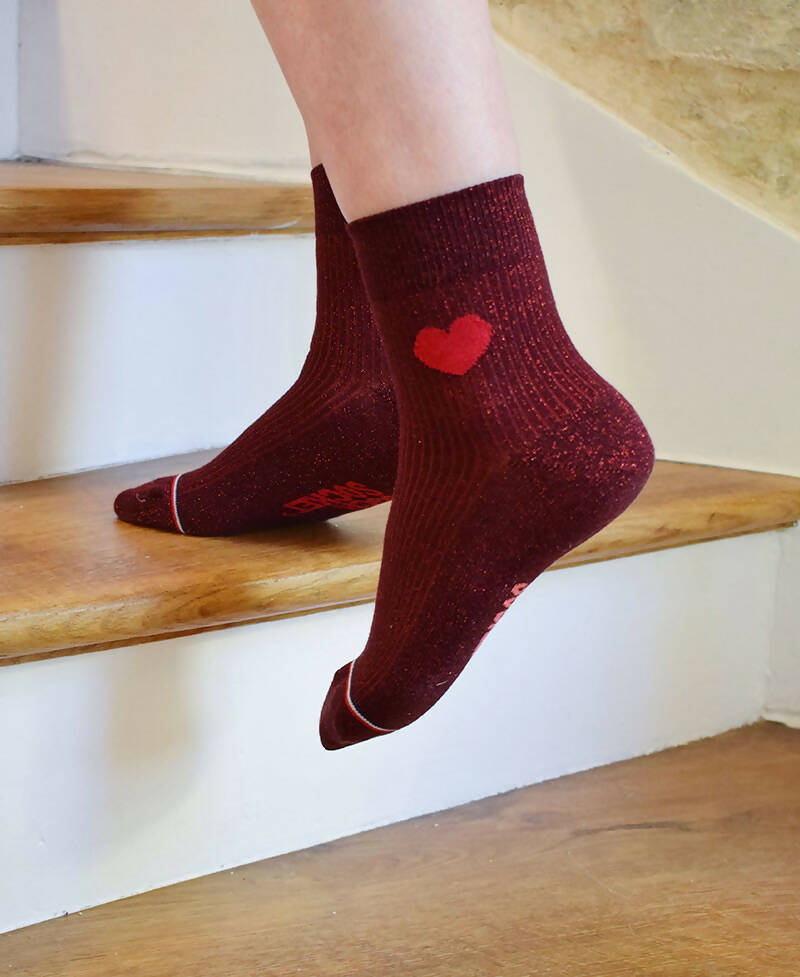 Adèle socks with a sparkling Heart