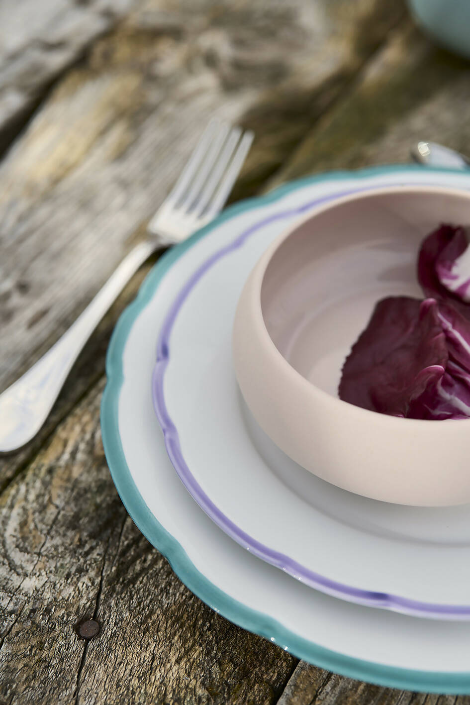 Reminiscence Green Galon - Set of plates by Degrenne Paris