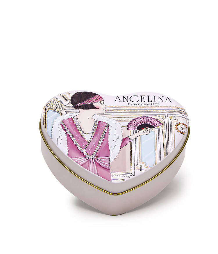 Chocolate Praline Heart Box by Angelina Paris