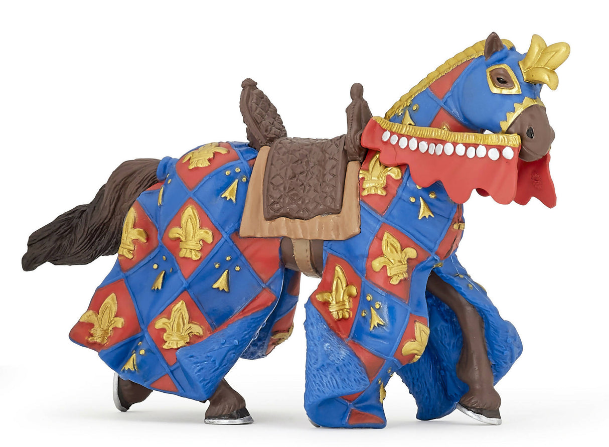 Blue horse fleur de lys