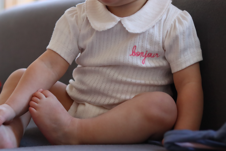 Onesie Blomet Bonjour - Maison Labiche
