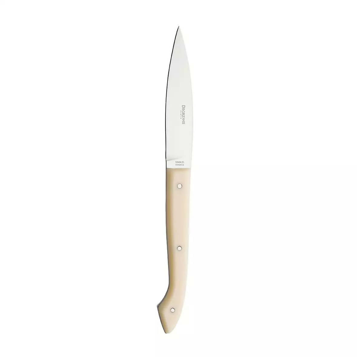 Opinel - Set of 4 Facette Steak Knives Vitter White