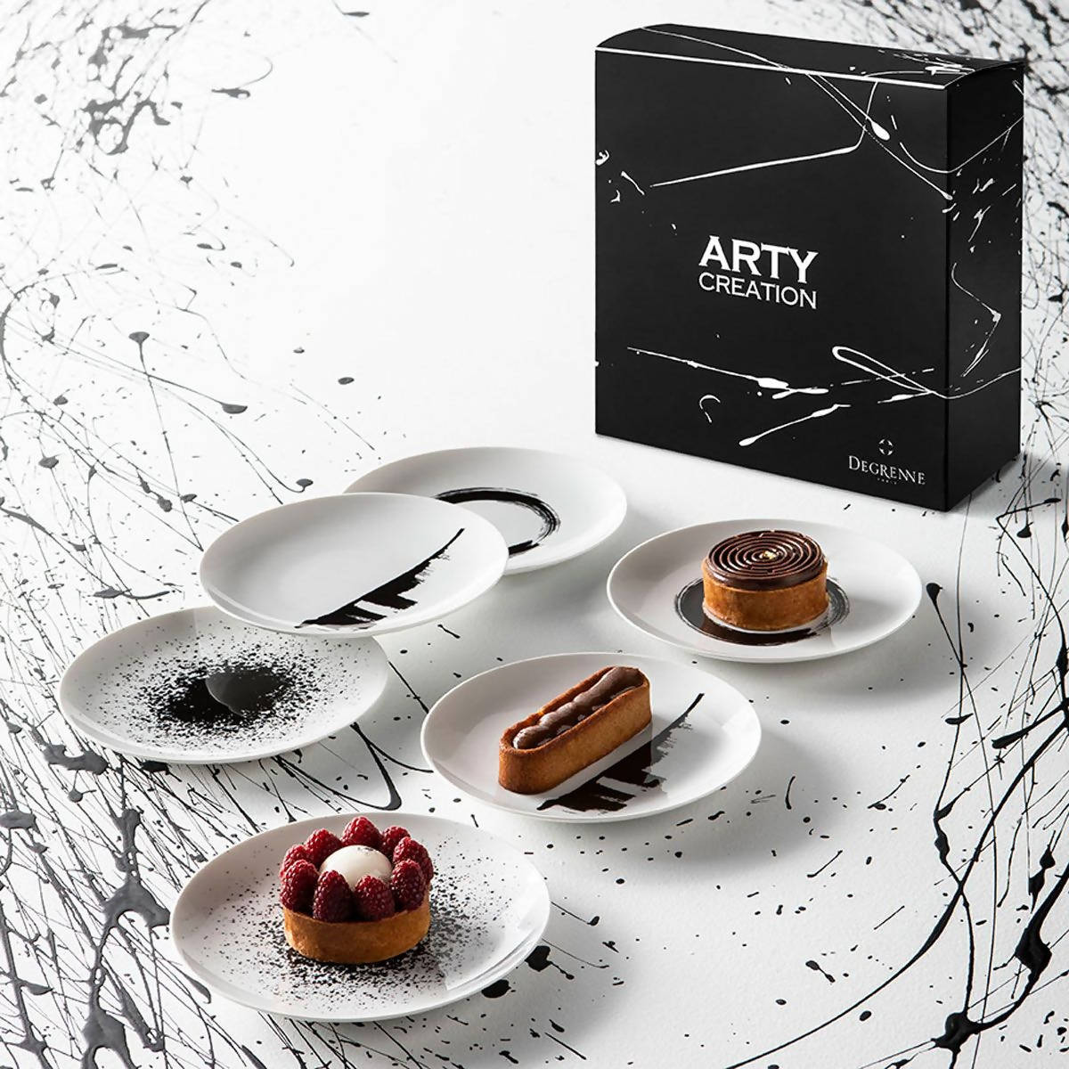 Arty Creation Round Plate Set by Degrenne Paris