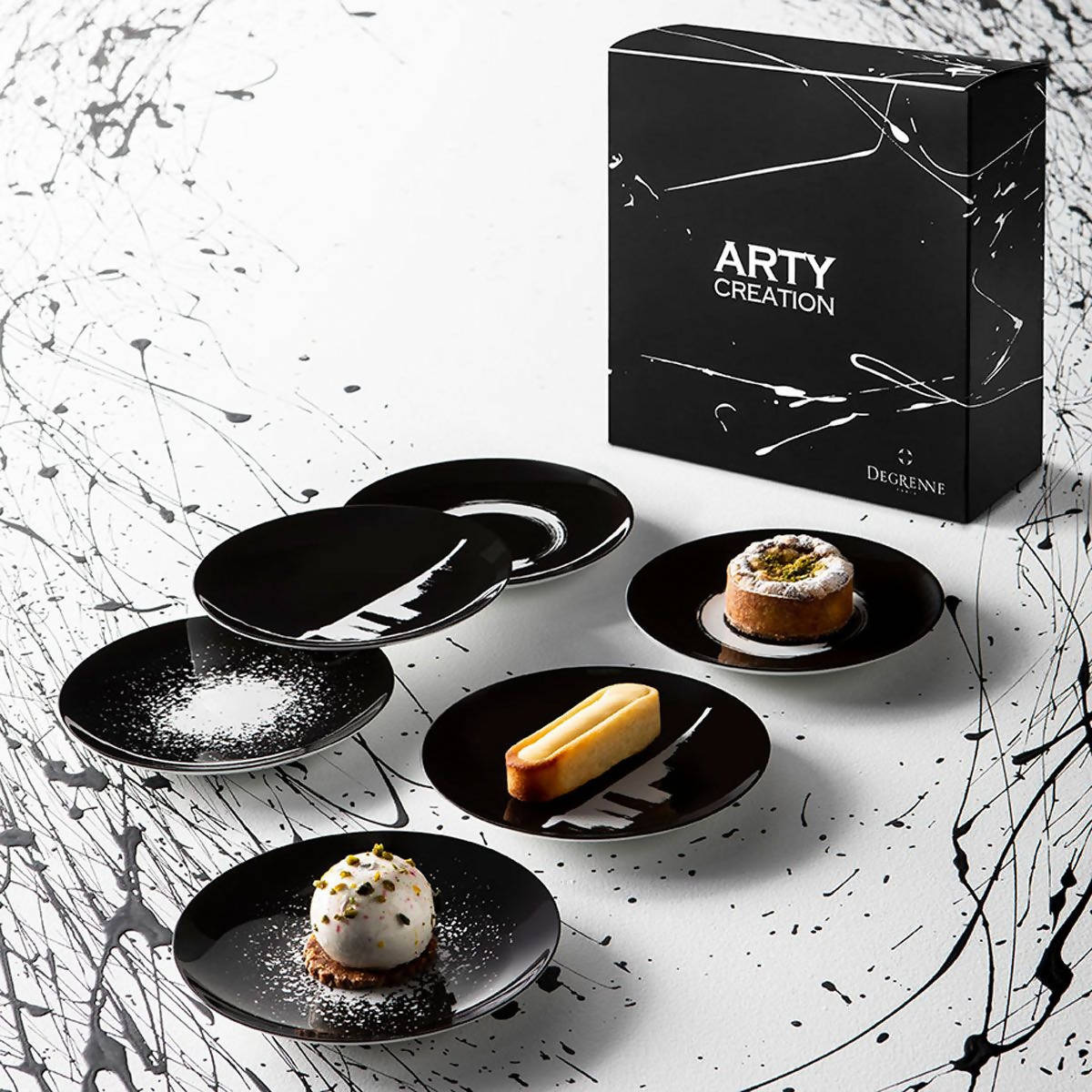 Arty Creation Round Plate Set by Degrenne Paris