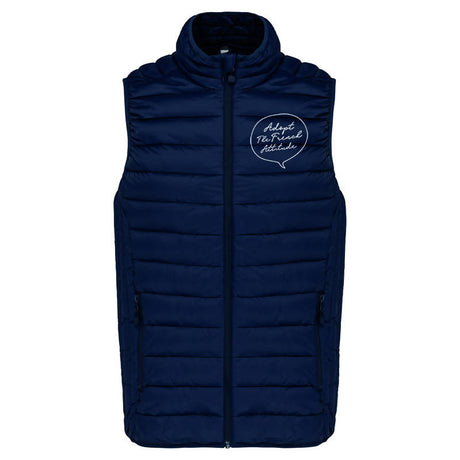Puff Jacket - Down Vest ''Adopt the French Attitude'' - Men Cut in black or navy blue