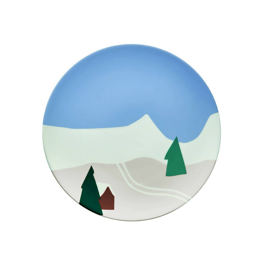 DESTINATION MONTAGNE - Set of 6 round plates 23 cm