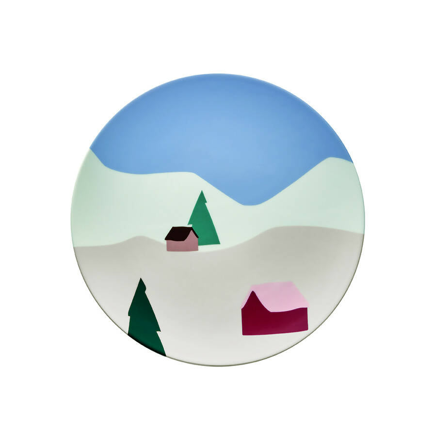 DESTINATION MONTAGNE - Set of 6 round plates 23 cm