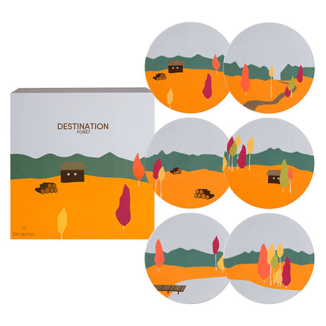 Destination Forêt Set of dinner plates  by Degrenne Paris