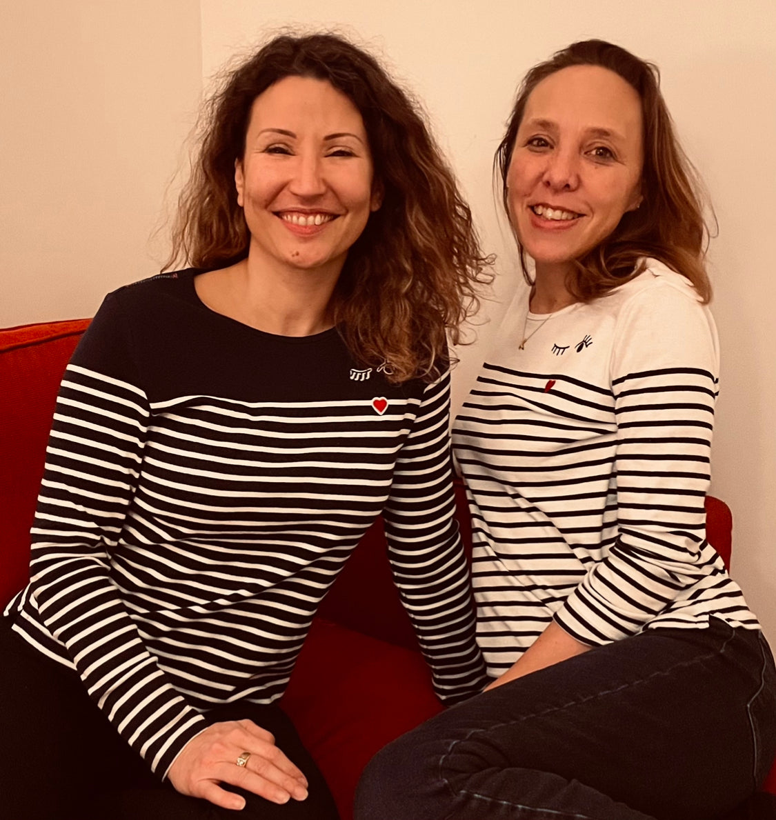 women wearing French Wink Marinière in black and white 2 Colors