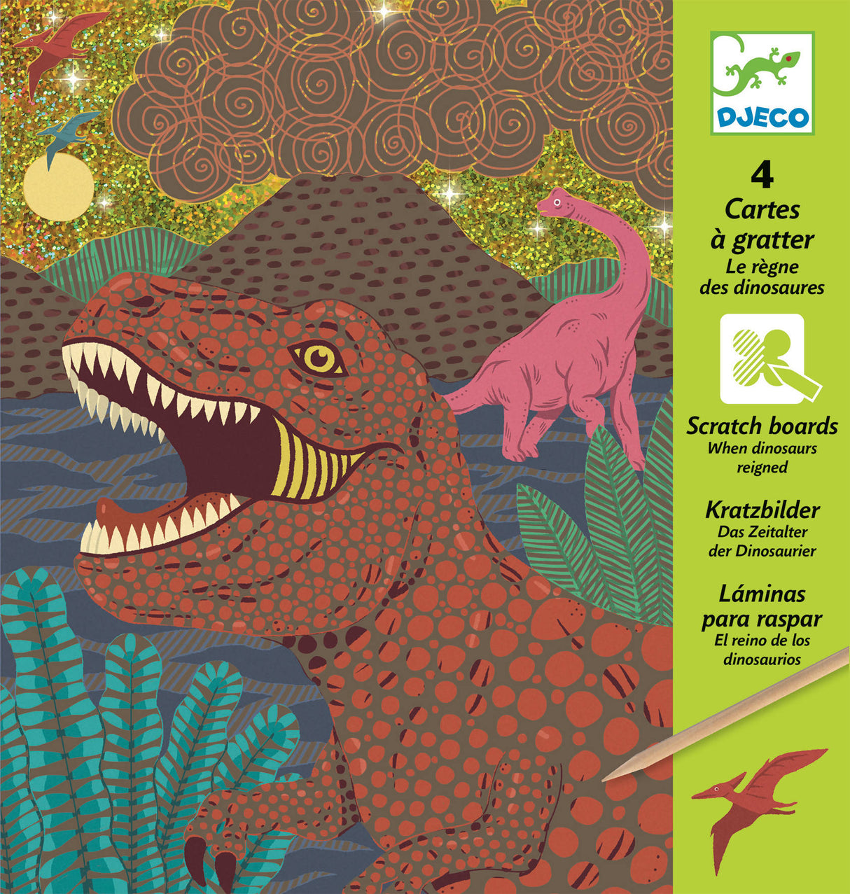 When dinosaurs reigned - scratch cards - Djeco