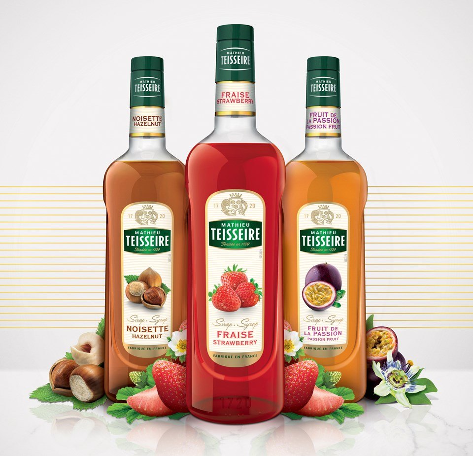 French Syrups Glass Bottle by Teisseire