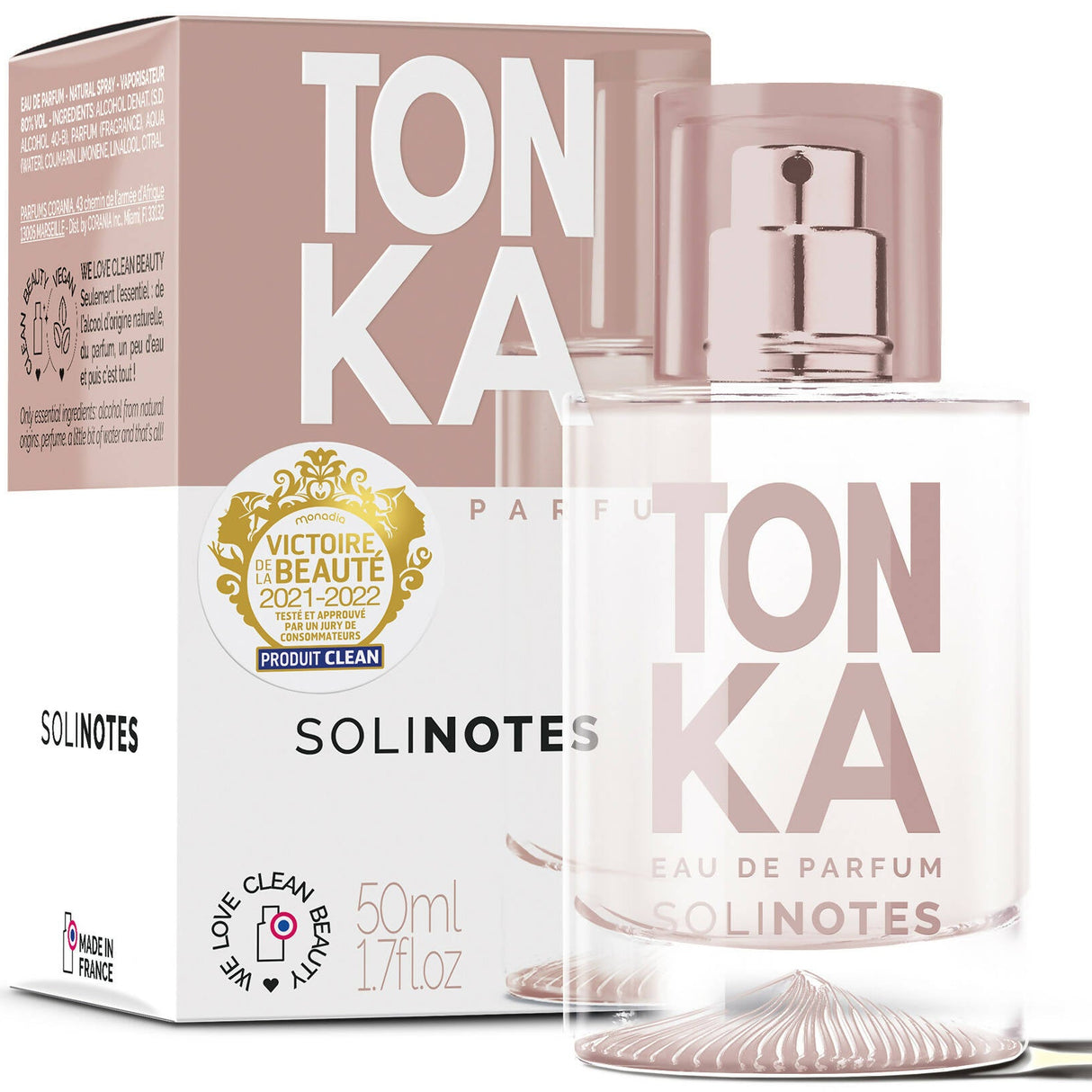Tonka Solinotes perfume bottle and packaging on a white background