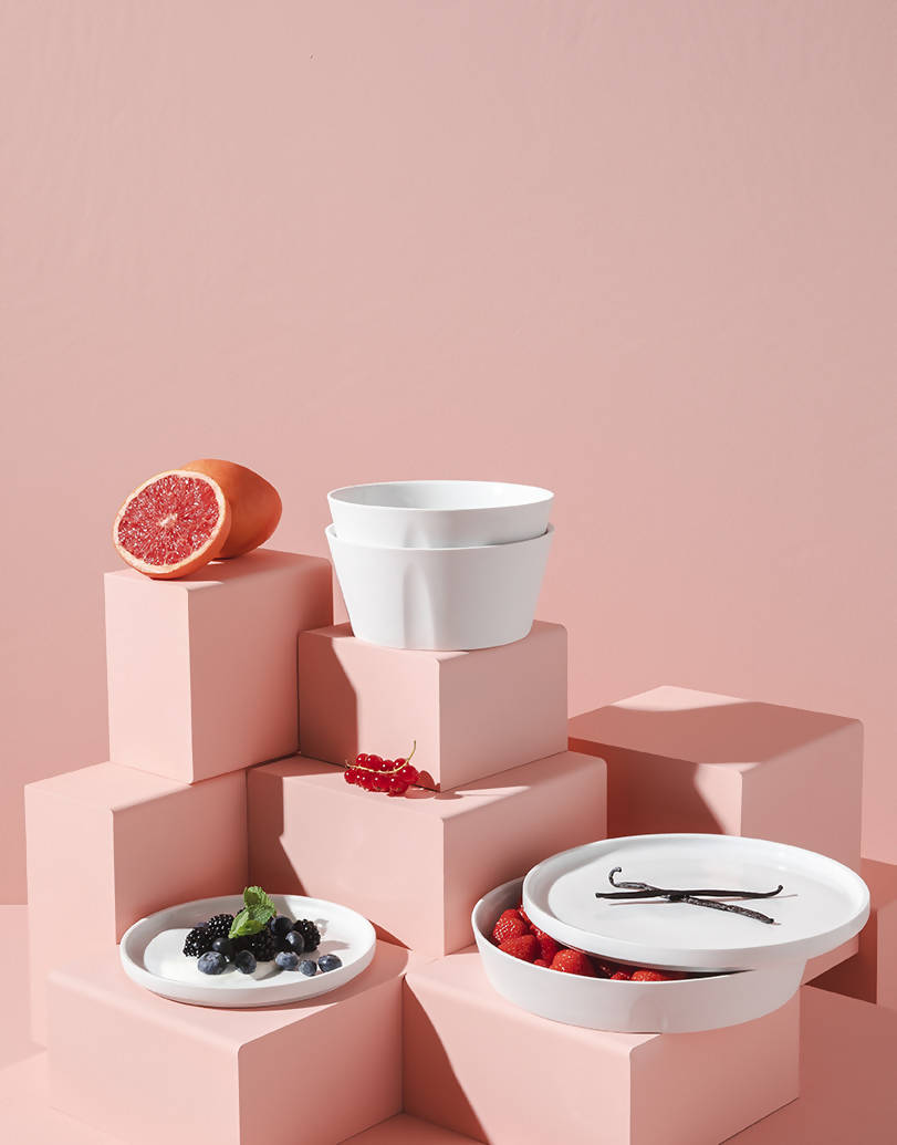 L'Econome by Starck Small Bowl & Dinner Plate by Degrenne Paris
