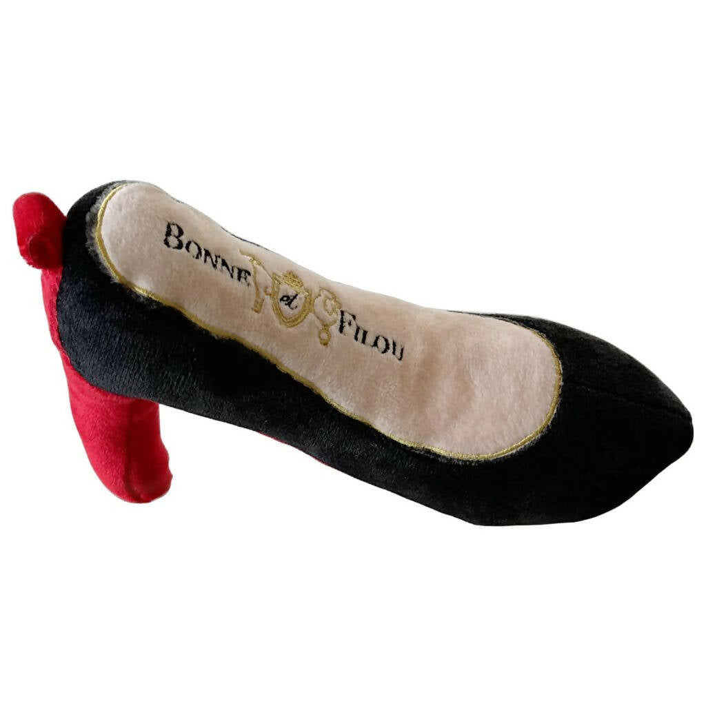 Red Heel Squeaky Dog Shoe Toy