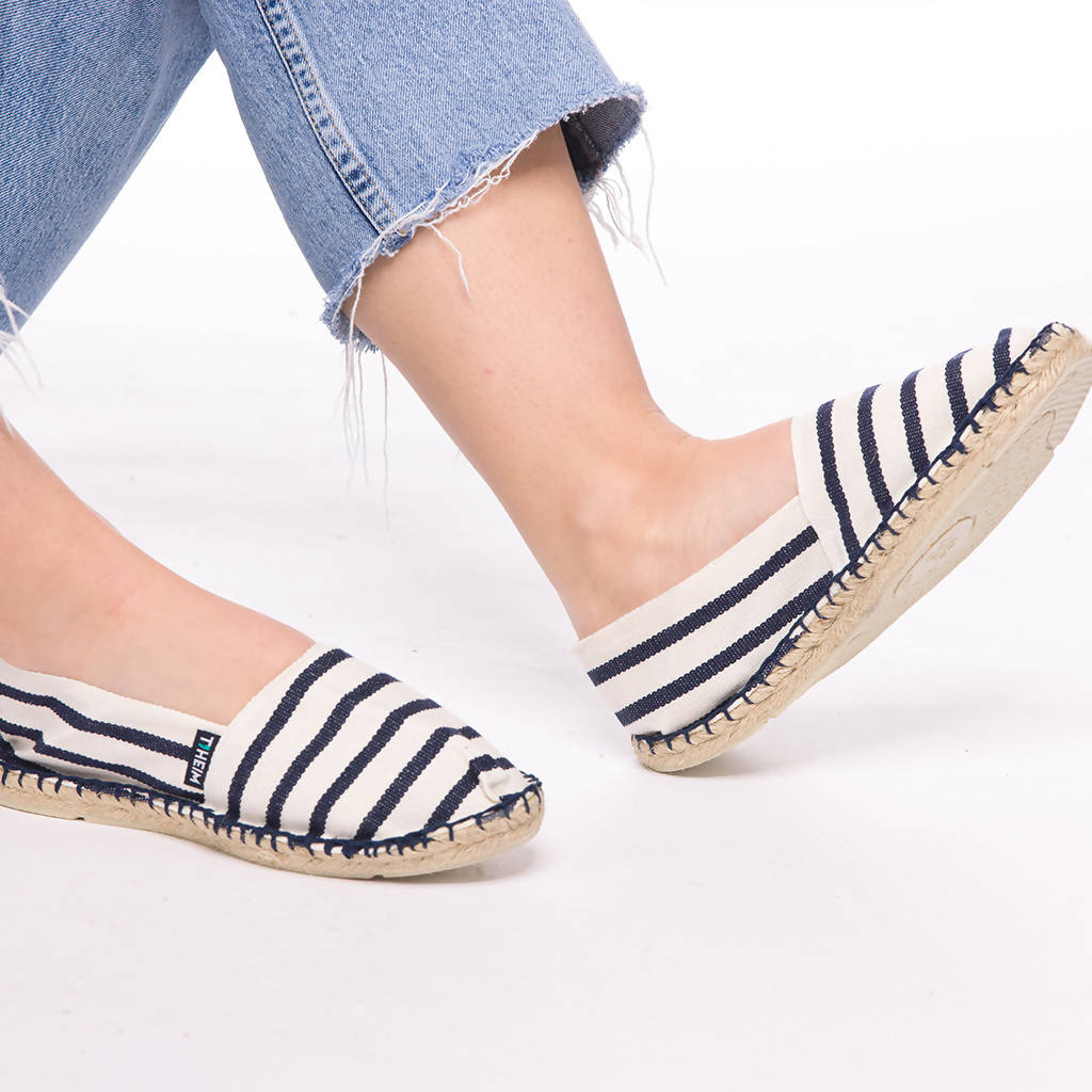 Marinière Espadrille - Navy