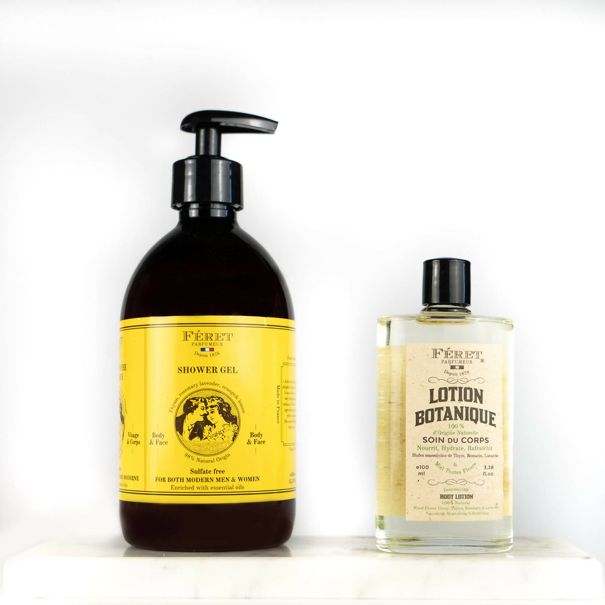 Botanical Shower Gel by Feret – Natural Aromatic Cleanser with Thyme, Rosemary & Lavender