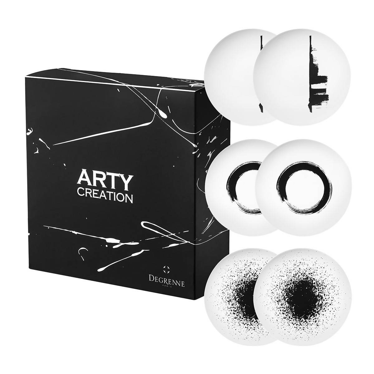 Arty Creation Round Plate Set by Degrenne Paris
