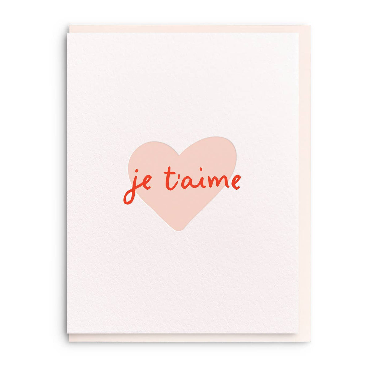 Je t'aime - Letterpress Greeting Card