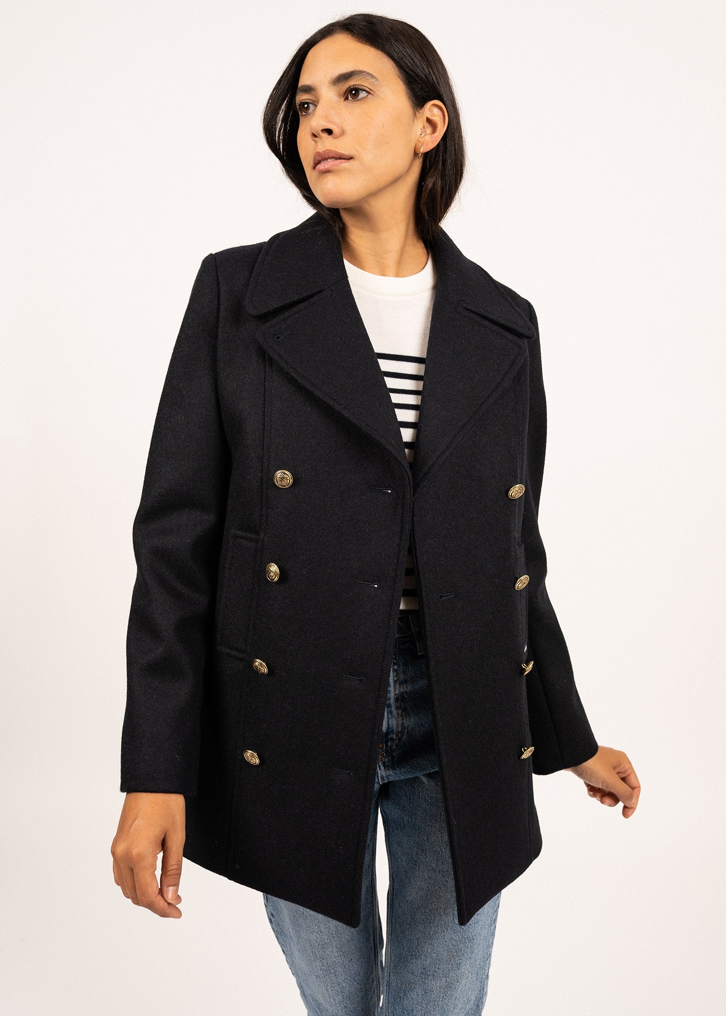 Saint James VOILURE II - Authentic Peacoat for Women | 100% Wool