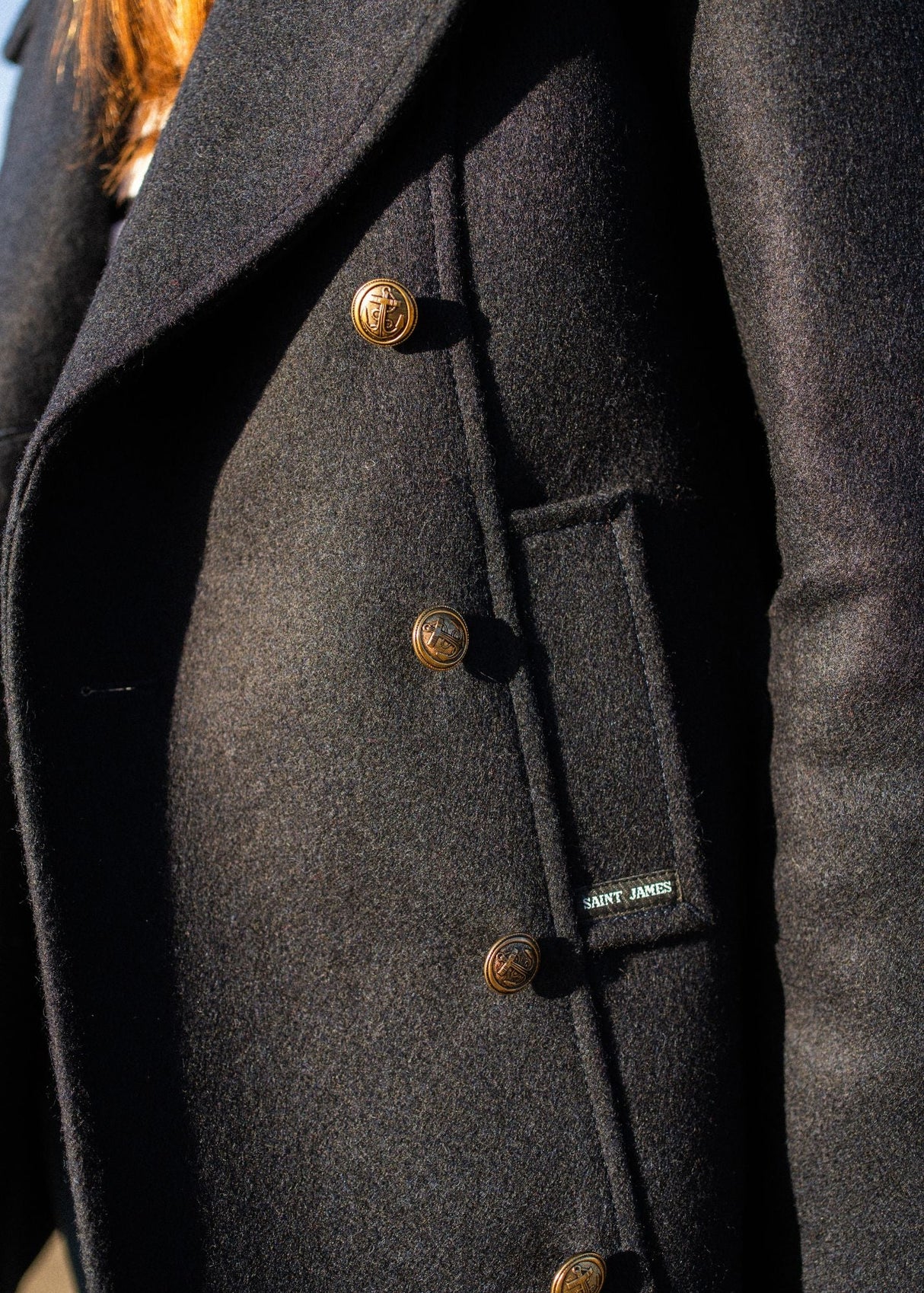 Saint James VOILURE II - Authentic Peacoat for Women | 100% Wool (NAVY)