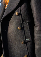 Saint James VOILURE II - Authentic Peacoat for Women | 100% Wool (NAVY)