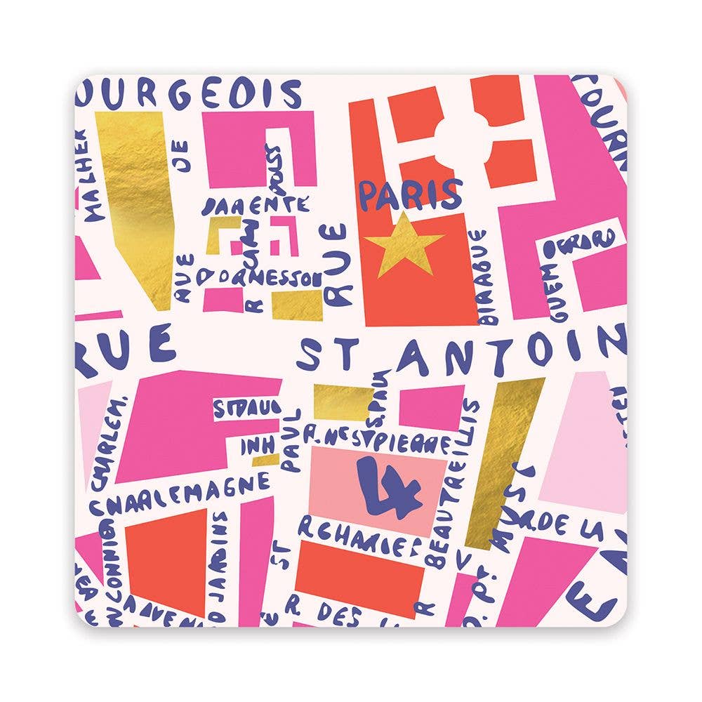 Rues de Paris Mini Note Card Set with Stickers