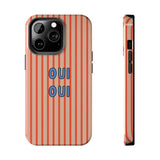 'OUI OUI' RED Striped iPhone Case