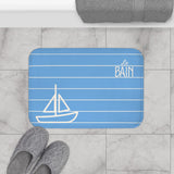 Nautical Baby Blue “Le Bain” Bath Mat
