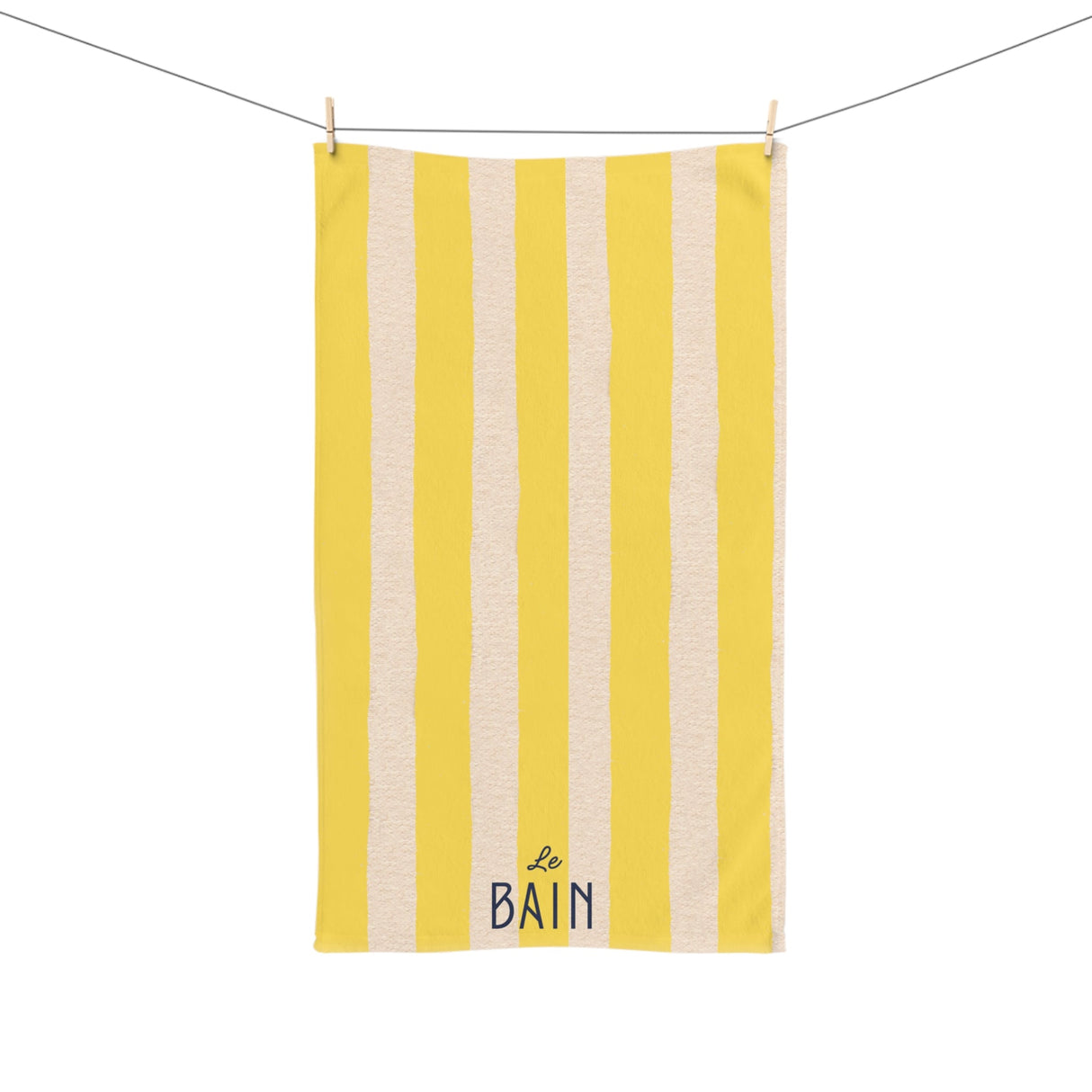 Le Bain Yellow Striped Hand Towel