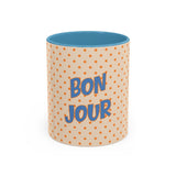 Bonjour Polka Dot Coffee Mug