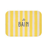 Le Bain Yellow Stripe Bath Mat — French Bathroom Floor Rug
